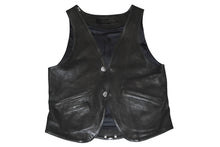 Load image into Gallery viewer, CHROME HEARTS クロムハーツ レザーベスト サイズM クロスボールボタン ブラック 美品 中古 4b012310