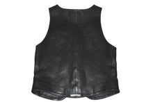Load image into Gallery viewer, CHROME HEARTS クロムハーツ レザーベスト サイズM クロスボールボタン ブラック 美品 中古 4b012310