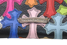 Load image into Gallery viewer, 新品未使用 オーダー品 CHROME HEARTS クロムハーツ 長財布 クロスボタン ジュディ マルチパッチ ブラック レザー 中古 4b012312