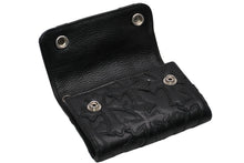 画像をギャラリービューアに読み込む, 新品未使用 CHROME HEARTS クロムハーツ ウェーブ ウォレット セメタリー 二つ折り財布 ブラック レザー シルバー金具 中古 4b012313