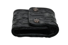 画像をギャラリービューアに読み込む, 新品未使用 CHROME HEARTS クロムハーツ ウェーブ ウォレット セメタリー 二つ折り財布 ブラック レザー シルバー金具 中古 4b012313