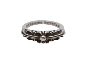 極美品 CHROME HEARTS クロムハーツ ベイビークラシック フローラルクロスリング 指輪 重量約5.2g サイズ12.5号 シルバー925 中古 4b012318