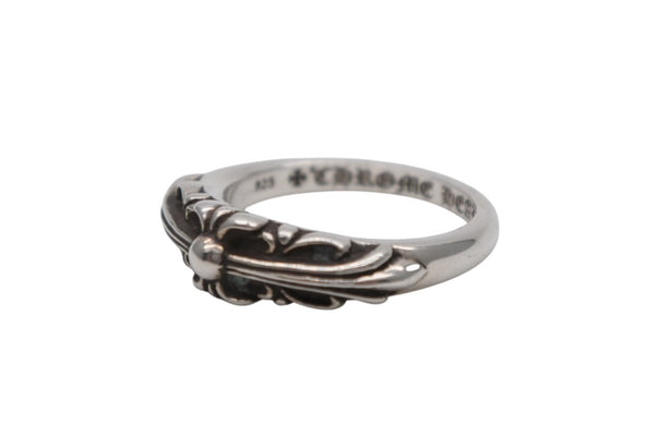 極美品 CHROME HEARTS クロムハーツ ベイビークラシック フローラルクロスリング 指輪 重量約5.2g サイズ12.5号 シルバー925 中古 4b012318