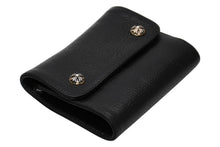 Load image into Gallery viewer, 新品未使用 CHROME HEARTS クロムハーツ ミニ ウェーブ ウォレット 長財布 クロスボールボタン ダガージップ シルバー925 レザー ブラック 中古 4b012323