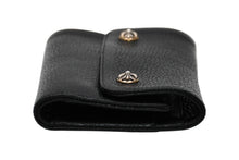 Load image into Gallery viewer, 新品未使用 CHROME HEARTS クロムハーツ ミニ ウェーブ ウォレット 長財布 クロスボールボタン ダガージップ シルバー925 レザー ブラック 中古 4b012323