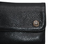 Load image into Gallery viewer, 新品未使用 CHROME HEARTS クロムハーツ ミニ ウェーブ ウォレット 長財布 クロスボールボタン ダガージップ シルバー925 レザー ブラック 中古 4b012323