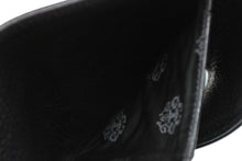 Load image into Gallery viewer, 新品未使用 CHROME HEARTS クロムハーツ ミニ ウェーブ ウォレット 長財布 クロスボールボタン ダガージップ シルバー925 レザー ブラック 中古 4b012323