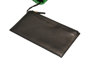 BOTTEGAVENETA ボッテガヴェネタ イントレチャート ハンドバッグ グリーン カーフ ゴールド金具 美品 中古 4b012367