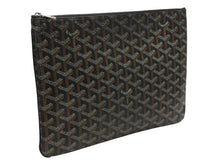 Load image into Gallery viewer, 極美品 GOYARD ゴヤール セナGM クラッチバッグ ブラック ゴヤールディンキャンバス シルバー金具 SENAT2GMLTY07CL07P 中古 4b012356