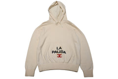 CHANEL シャネル LA PAUSA フーディー パーカー P60445K46041 サイズ46 ココマーク カシミヤ アイボリー 良品 中古 4b012376