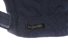 Load image into Gallery viewer, 極美品 BALENCIAGA バレンシアガ 24AW 3B STENCIL CAP 3Bステンシルキャップ 794887 サイズL 59cm ネイビー 中古 4b012389