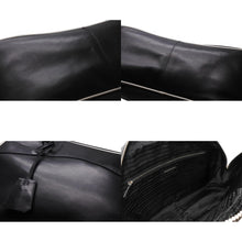 Load image into Gallery viewer, PRADA プラダ ボーリング ハンドバッグ BL0049 ブラック ホワイト レザー シルバー金具 美品 中古 4b012435