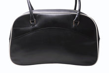 Load image into Gallery viewer, PRADA プラダ ボーリング ハンドバッグ BL0049 ブラック ホワイト レザー シルバー金具 美品 中古 4b012435