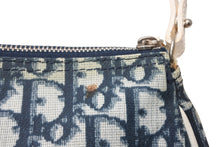 Load image into Gallery viewer, Christian Dior クリスチャンディオール サドルポーチ アクセサリーポーチ CM0044 ネイビー トロッター柄 ガリアーノ期 美品 中古 4b012436