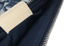 Load image into Gallery viewer, Christian Dior クリスチャンディオール サドルポーチ アクセサリーポーチ CM0044 ネイビー トロッター柄 ガリアーノ期 美品 中古 4b012436