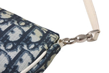 Load image into Gallery viewer, Christian Dior クリスチャンディオール サドルポーチ アクセサリーポーチ CM0044 ネイビー トロッター柄 ガリアーノ期 美品 中古 4b012436