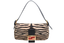Load image into Gallery viewer, FENDI フェンディ マンマバケット ワンショルダーバッグ 26424 ハラコ レザー ブラウン ゴールド金具 美品 中古 4b012438