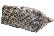 Load image into Gallery viewer, GOYARD ゴヤール マーカージュアート サンルイGM トートバッグ STLOUIGMLTY01CLO1P PVC レザー ブラック ホワイト ブラウン 美品 中古 4b012449