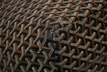 Load image into Gallery viewer, GOYARD ゴヤール マーカージュアート サンルイGM トートバッグ STLOUIGMLTY01CLO1P PVC レザー ブラック ホワイト ブラウン 美品 中古 4b012449