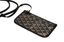 Load image into Gallery viewer, GOYARD ゴヤール マーカージュアート サンルイGM トートバッグ STLOUIGMLTY01CLO1P PVC レザー ブラック ホワイト ブラウン 美品 中古 4b012449