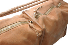 Load image into Gallery viewer, 極美品 BOTTEGAVENETA ボッテガヴェネタ ダブルポケット ワンショルダーバッグ ブラウン スウェード ゴールド金具 中古 4b012453