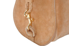 Load image into Gallery viewer, 極美品 BOTTEGAVENETA ボッテガヴェネタ ダブルポケット ワンショルダーバッグ ブラウン スウェード ゴールド金具 中古 4b012453