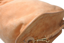 Load image into Gallery viewer, 極美品 BOTTEGAVENETA ボッテガヴェネタ ダブルポケット ワンショルダーバッグ ブラウン スウェード ゴールド金具 中古 4b012453