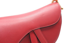 Load image into Gallery viewer, 極美品 CHRISTIAN DIOR クリスチャンディオール ワンショルダーバッグ サドルバッグ 09-MA-0119 イタリア製 レザー ボルドー ゴールド金具 中古 4b012464