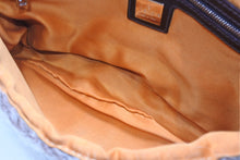 画像をギャラリービューアに読み込む, FENDI フェンディ マンマバケット ワンショルダーバッグ 16059 ウール レザー ブラウン 刺繍 シルバー金具 美品 中古 4b012466