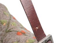 画像をギャラリービューアに読み込む, FENDI フェンディ マンマバケット ワンショルダーバッグ 16059 ウール レザー ブラウン 刺繍 シルバー金具 美品 中古 4b012466