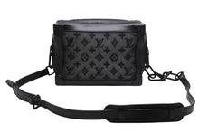 Load image into Gallery viewer, LOUIS VUITTON ルイヴィトン ショルダーバッグ ソフトトランク M53964 メッシュ レザー ブラック 美品 中古 4b012484