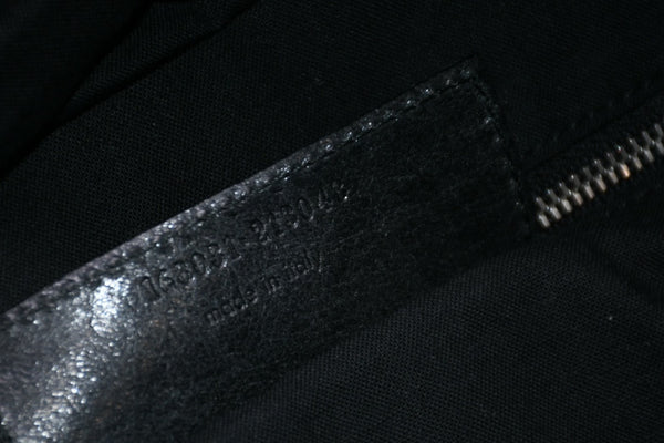 極美品 BALENCIAGA バレンシアガ マトラッセ シティ ハンドバッグ ブラック カーフ シルバー金具 ミニボストン 鞄 168031 中古 4b012486
