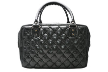 Load image into Gallery viewer, 極美品 BALENCIAGA バレンシアガ マトラッセ シティ ハンドバッグ ブラック カーフ シルバー金具 ミニボストン 鞄 168031 中古 4b012486
