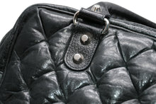 Load image into Gallery viewer, 極美品 BALENCIAGA バレンシアガ マトラッセ シティ ハンドバッグ ブラック カーフ シルバー金具 ミニボストン 鞄 168031 中古 4b012486