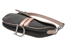 画像をギャラリービューアに読み込む, 極美品 Christian Dior クリスチャンディオール サドルバッグ ワンショルダーバッグ 01RU 0093 グレー ピンク ガリアーノ期 中古 4b012488