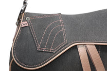 画像をギャラリービューアに読み込む, 極美品 Christian Dior クリスチャンディオール サドルバッグ ワンショルダーバッグ 01RU 0093 グレー ピンク ガリアーノ期 中古 4b012488
