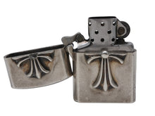 Load image into Gallery viewer, CHROME HEARTS クロムハーツ スモールCHクロス ジッポライター 重量134.6g シルバー925 2000/sterling刻印 美品 中古 4b012500