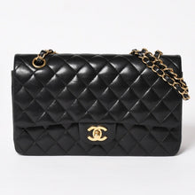 画像をギャラリービューアに読み込む, CHANEL シャネル マトラッセ25 Wフラップ Wチェーンショルダーバッグ 11番台 ココマーク ラムスキン ブラック ゴールド金具 美品 中古 4a005108