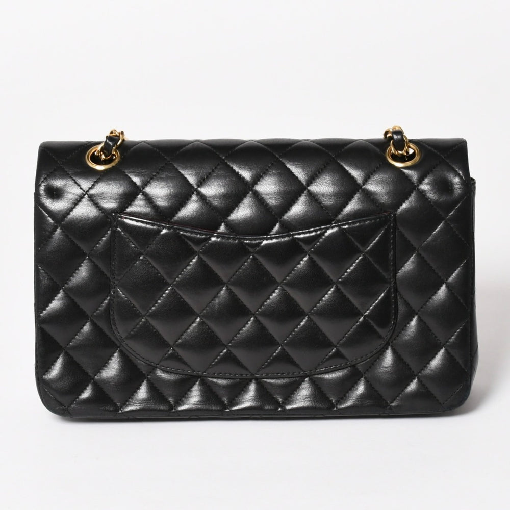 CHANEL Chanel Matelasse 25 W Flap W Chain Shoulder Bag No. 11 Coco Mark Lambskin Black Gold Hardware Good Condition Used 4a005108