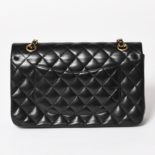 CHANEL Chanel Matelasse 25 W Flap W Chain Shoulder Bag No. 11 Coco Mark Lambskin Black Gold Hardware Good Condition Used 4a005108