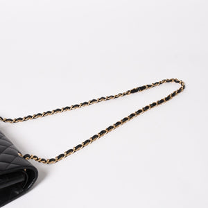 CHANEL Chanel Matelasse 25 W Flap W Chain Shoulder Bag No. 11 Coco Mark Lambskin Black Gold Hardware Good Condition Used 4a005108
