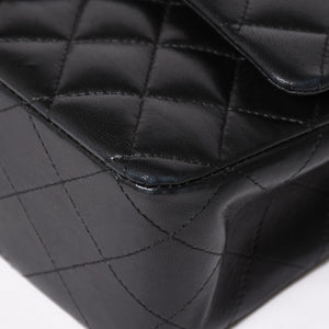 CHANEL Chanel Matelasse 25 W Flap W Chain Shoulder Bag No. 11 Coco Mark Lambskin Black Gold Hardware Good Condition Used 4a005108