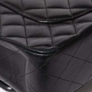 CHANEL Chanel Matelasse 25 W Flap W Chain Shoulder Bag No. 11 Coco Mark Lambskin Black Gold Hardware Good Condition Used 4a005108