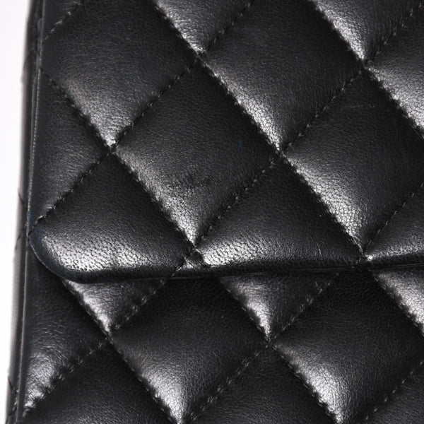 CHANEL Chanel Matelasse 25 W Flap W Chain Shoulder Bag No. 11 Coco Mark Lambskin Black Gold Hardware Good Condition Used 4a005108
