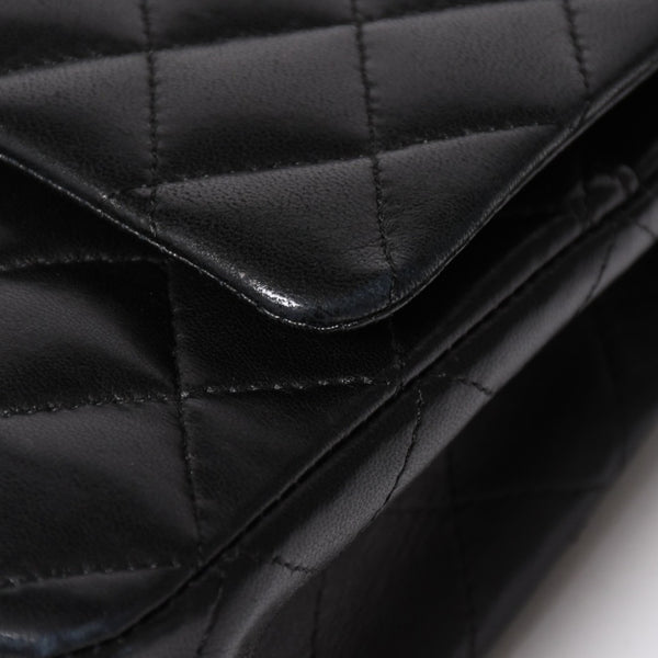 CHANEL Chanel Matelasse 25 W Flap W Chain Shoulder Bag No. 11 Coco Mark Lambskin Black Gold Hardware Good Condition Used 4a005108