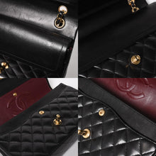 画像をギャラリービューアに読み込む, CHANEL シャネル マトラッセ25 Wフラップ Wチェーンショルダーバッグ 11番台 ココマーク ラムスキン ブラック ゴールド金具 美品 中古 4a005108