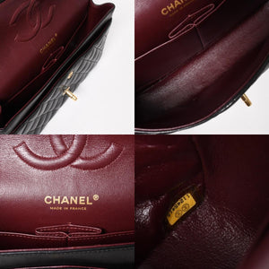 CHANEL Chanel Matelasse 25 W Flap W Chain Shoulder Bag No. 11 Coco Mark Lambskin Black Gold Hardware Good Condition Used 4a005108