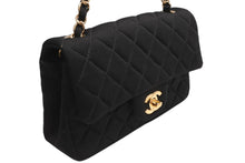 Load image into Gallery viewer, CHANEL シャネル ミニマトラッセ19 Sフラップ Sチェーンショルダーバッグ 19番台 ココマーク コットンジャージー ブラック 美品 中古 4b012512
