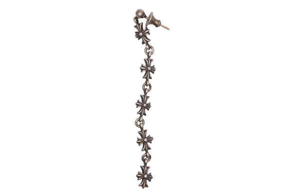 CHROME HEARTS クロムハーツ タイニーECHプラス5ドロップ ピアス 重量約4.5g 全長7.5cm シルバー925 美品 中古 4b012521
