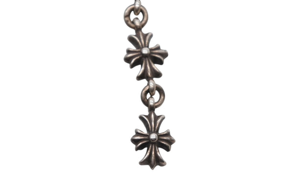 CHROME HEARTS クロムハーツ タイニーECHプラス5ドロップ ピアス 重量約4.5g 全長7.5cm シルバー925 美品 中古 4b012521